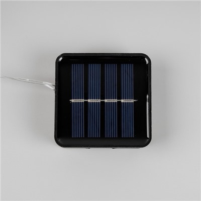 Гирлянда «Конский хвост» 10 нитей по 1 м, серебристая нить, 100 LED, свечение белое, 2 режима, солнечная батарея