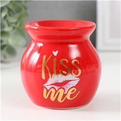 Аромалампа керамика "Поцелуй меня" красная 7,2х7,2х7,8 см