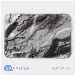 Коврик SAVANNA «Мечта», 40×60 см, высота ворса 2 см, цвет серый