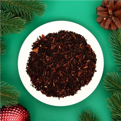 Чай новогодний со вкусом шиповника и красной смородины, черный листовой, 30 г
