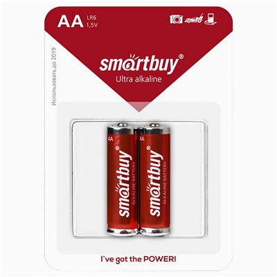 Батарейка AA Smart Buy LR6 (2-BL) (24/240) ЦЕНА УКАЗАНА ЗА 2 ШТ
