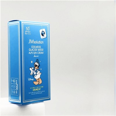 Jmsolution Охлаждающий солнцезащитный крем / Edelweiss Glacier Water Alps Moist Suncream Snow SPF50+/PA++++ Disney Donald Duck, 50 мл