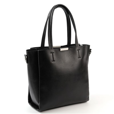 Женская кожаная сумка шоппер 1689-А Блек