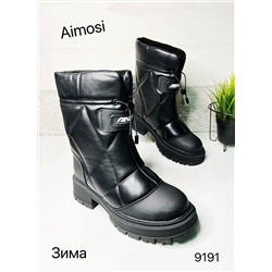 Зимние ботинки с натуральным мехом 9191 черные
