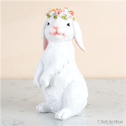 Фигурка Кролик с цветами 16 см / TX-3 /уп 48/Пасха