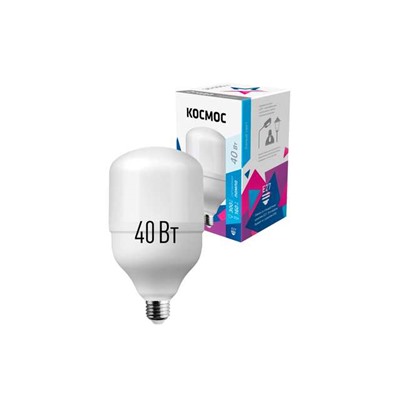 Светодиодная лампа, высокомощная  КОСМОС HWLED  40W 220V E27 4500K /1/20/