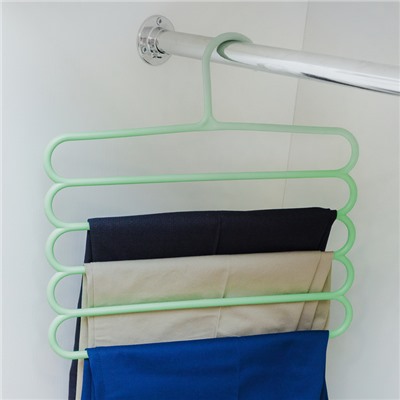 Плечики - вешалки многогуровневые для брюк и юбок Доляна, 33×33 см, цвет МИКС
