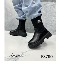 Женские ботинки ЗИМА F8790 черные