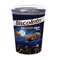 Печенье с темным шоколадом Biscolata Mood Night Bitter Dark Chocolate Cookies 125 гр