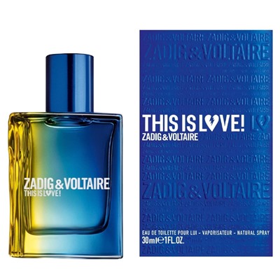 ZADIG & VOLTAIRE THIS IS LOVE! FOR HIM edt (m) 30ml