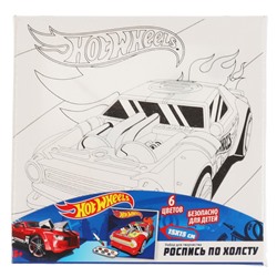 MultiArt. Набор под роспись "Hot Wheels" 15х15 см на холсте в пак. арт.100CANVAS-15-HW1