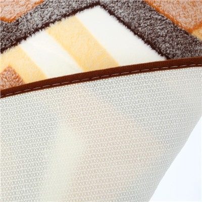 Набор ковриков для ванны и туалета «Геометрия», 3 шт: 35×39, 40×50, 50×80 см, цвет коричневый