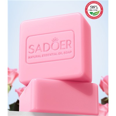 Мыло для лица и тела с РОЗОЙ Sadoer Organic Rose Flower, 100 гр.