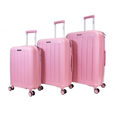 Набор из 3-х чемоданов с расширением 11197-2 Розовый