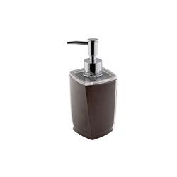 Дозатор AXENTIA Graz для жидкого мыла квадратный из серого пластика 7.3x17.5x7.3 см, объем 275 мл.