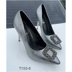 Fashion 153-6Z Туфли женские серебр иск кожа