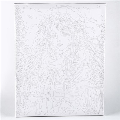 Картина по номерам на холсте с подрамником «Девушка под снегом», 40 × 50 см