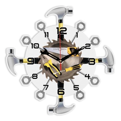 Часы настенные "Инструмент", плавный ход, 33 х 33 см