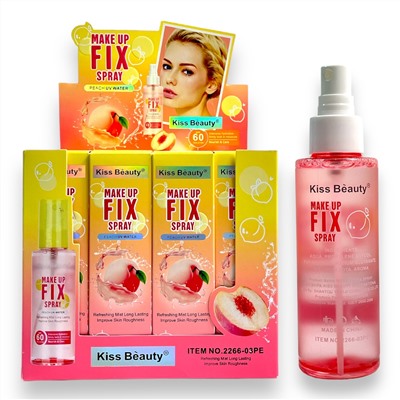 Фиксатор для макияжа с экстрактом персика Kiss Beauty Make Fix Spray 120мл