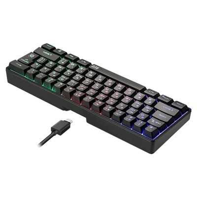 Клавиатура Defender Red GK-116 мембранная игровая с подсветкой USB (black)