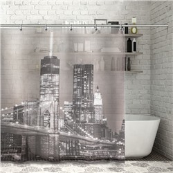 Штора для ванной 180×180 см "Манхэттен", полиэстер