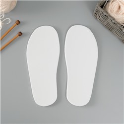 Подошва для вязания обуви "Эва" размер "38", толщина 4 (±0,5) мм,  белый