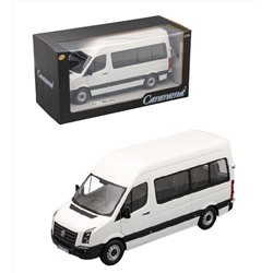 Cararama. Модель 1:24 "Volkswagen Crafter Bus" металл. белый арт.30184
