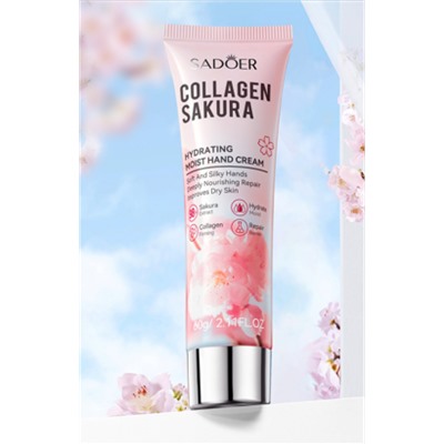 Крем для рук Sadoer collagen sakura, 60 гр.