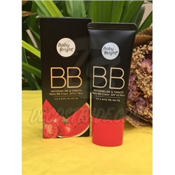 Матирующий BB крем  «Арбуз и Томат» с защитой от солнца SPF 45 PA++ от Baby Bright, Watermelon & Tomato Matte BB Cream SPF 45 PA++, 30 гр