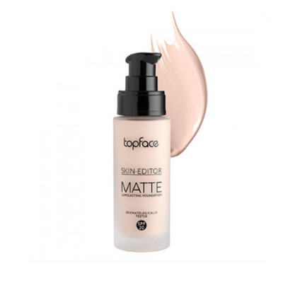 TopFace Тональная основа матовая Skin Editor Matte тон 01, фарфоровый- PT465 (32мл)