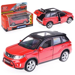 Технопарк. Модель "Suzuki vitara" металл 12 см, двер, багаж, инерц, красный, арт.VITARA-12GRL-RD