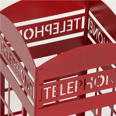 Подставка для зонтов "Телефонная будка" красная, 24х24х56см