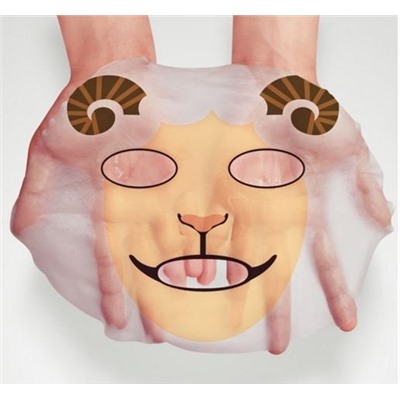 Питательная тканевая маска для лица BIOAQUA Animal Sheep Nourish Mask с рисунком ОВЕЧКИ