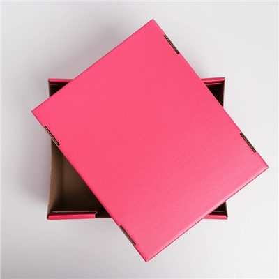 Коробка подарочная складная, упаковка, «Фуксия», 31,2 х 25,6 х 16,1 см