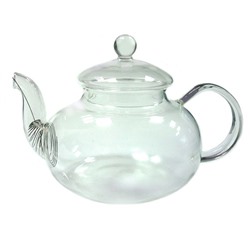 Заварочный чайник из жаропрочного стекла "Юнона" с пружинкой-фильтром в носике, 600 мл, дно d90 мм, шт