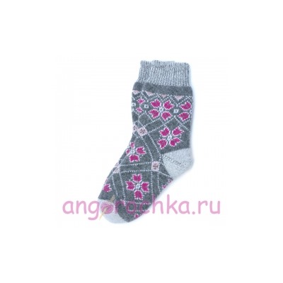 Женские вязаные носки со снежинками - 701.3