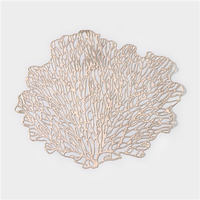 Набор салфеток сервировочных на стол Доляна «Кораллы», 48×39 см, 4 шт, цвет золотой