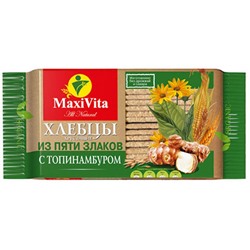 Хлебцы хрустящие "Из пяти злаков" с топинамбуром "Maxi Vita" 150гр