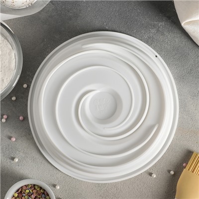 Форма для муссовых десертов и выпечки «Круговорот», 19,2×5 см, цвет белый