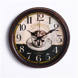 Часы настенные Espresso Caffea, d-35 см