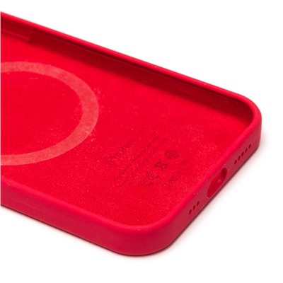 Чехол-накладка ORG Silicone Case SafeMag с анимацией для "Apple iPhone 12/iPhone 12 Pro" (product red)