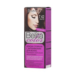 Belita сolor Краска стойкая с витаминами для волос  № 7.42 Каштан