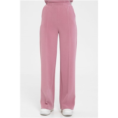 Розовые брюки с застроченными стрелками