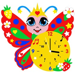Детские часы Бабочка - набор для творчества