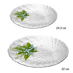 Тарелки 2 предмета Атлантис Ландыши / 3938 /уп 3/ овальные