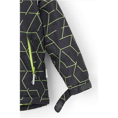 Куртка ВК 36087/н/3 Ал графит, зеленая геометрия