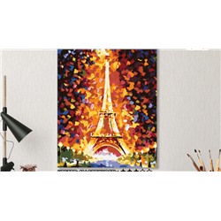 Картина по номерам на холсте 50х40 см. «Эйфелева башня»