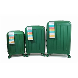 Набор из 3-х чемоданов с расширением 11197-2 Зеленый