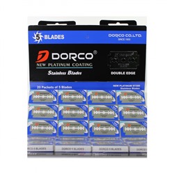 Лезвия Dorco ST300 двусторонние классические, 20 упаковок по 5 шт
