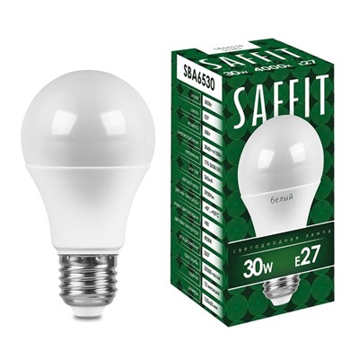 Лампа светодиодная SAFFIT, 30W 230V E27 6400K A65, SBA6530